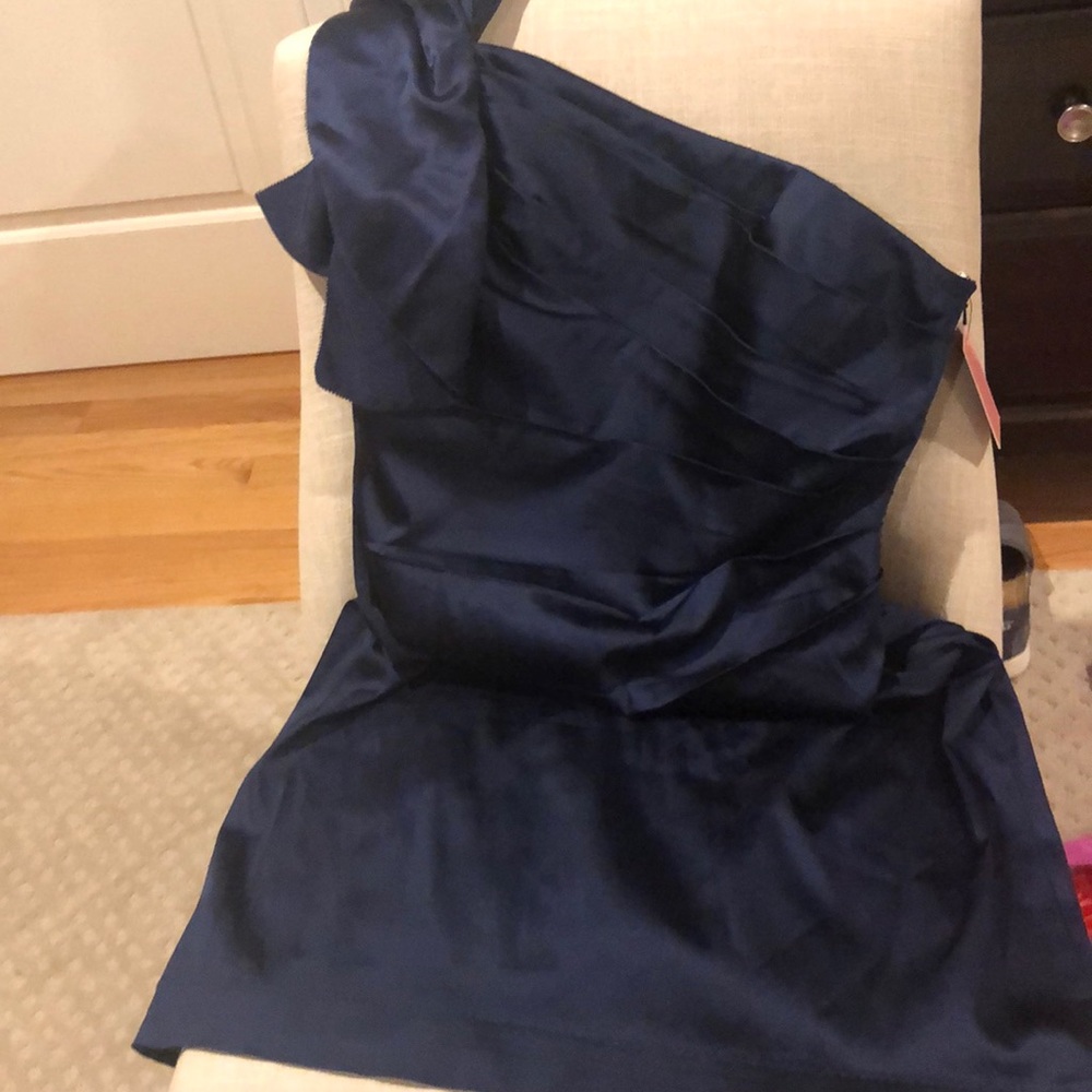 Navy satin Dress